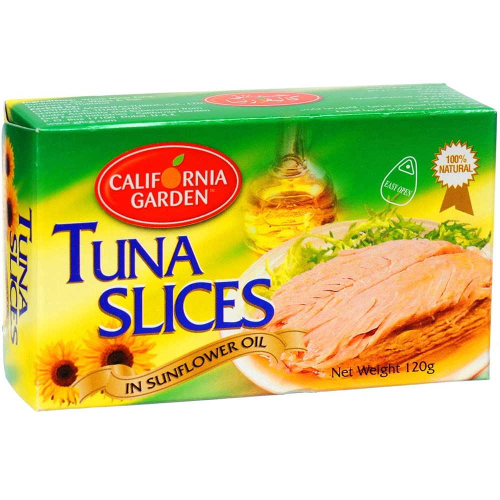 Tuna Sunflower Oil Sliced  "California Garden" 120